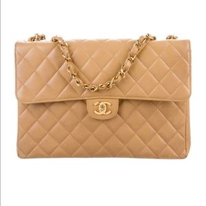 Chanel Vintage Jumbo Caviar Flap Bag